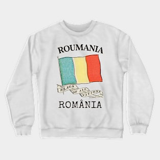 Antique Flag of Romania Crewneck Sweatshirt